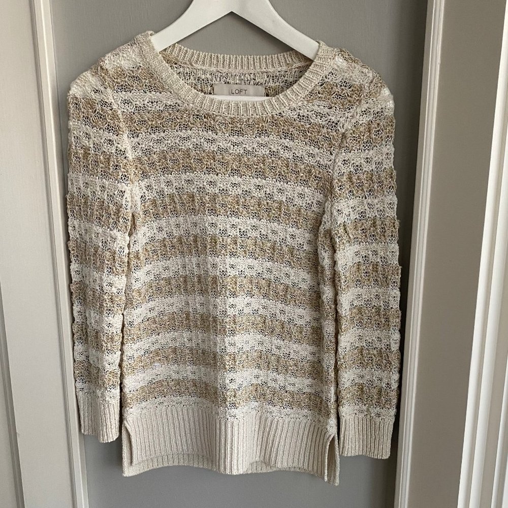 LOFT Striped Knit Sweater